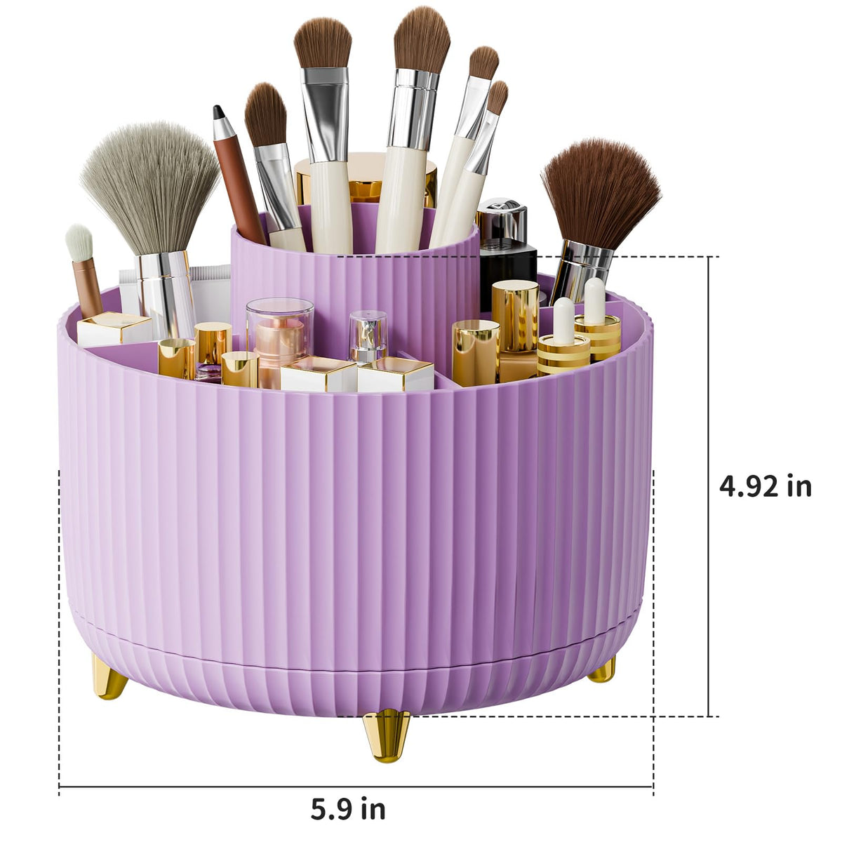 fanado makeup organizer with gold-plated feet