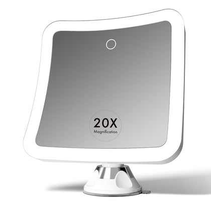 Fancii 20x Magnifying Makeup Mirror front view with LED lights