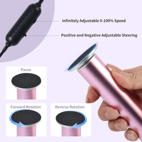 FancyJun Electric Foot Callus Remover in use on feet