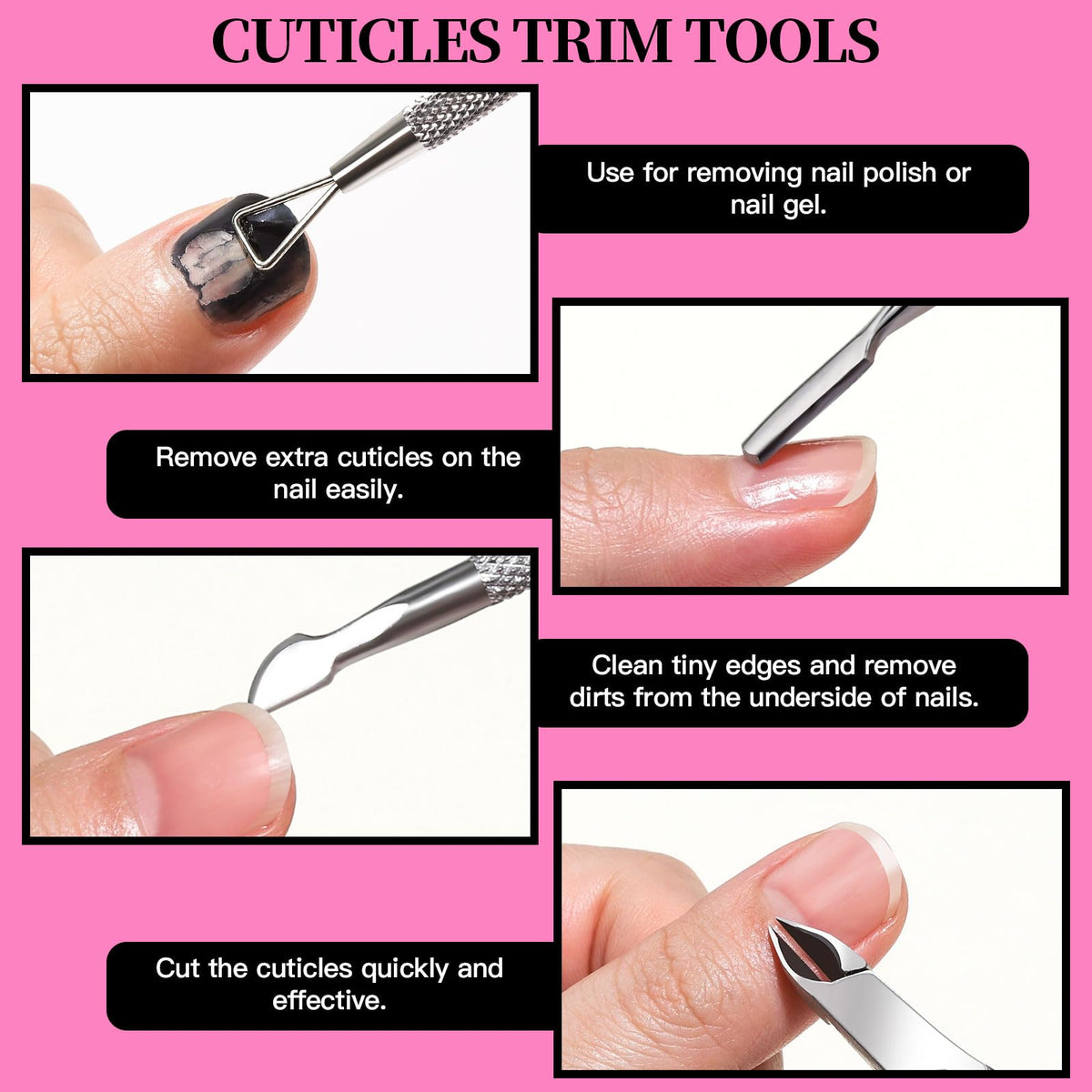Fandamei cuticle nippers and triangular cuticle peeler from the nail care kit
