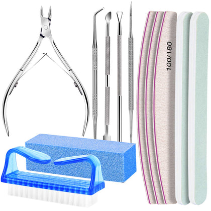 Fandamei Manicure Set blue kit with nail files and tools