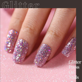 Fandamei medium square press on nails in a plastic box