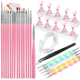 Fandamei Nail Art Tools set including brushes and dotting tools