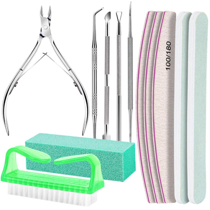 Fandamei Nail Care Kit front view with all tools displayed