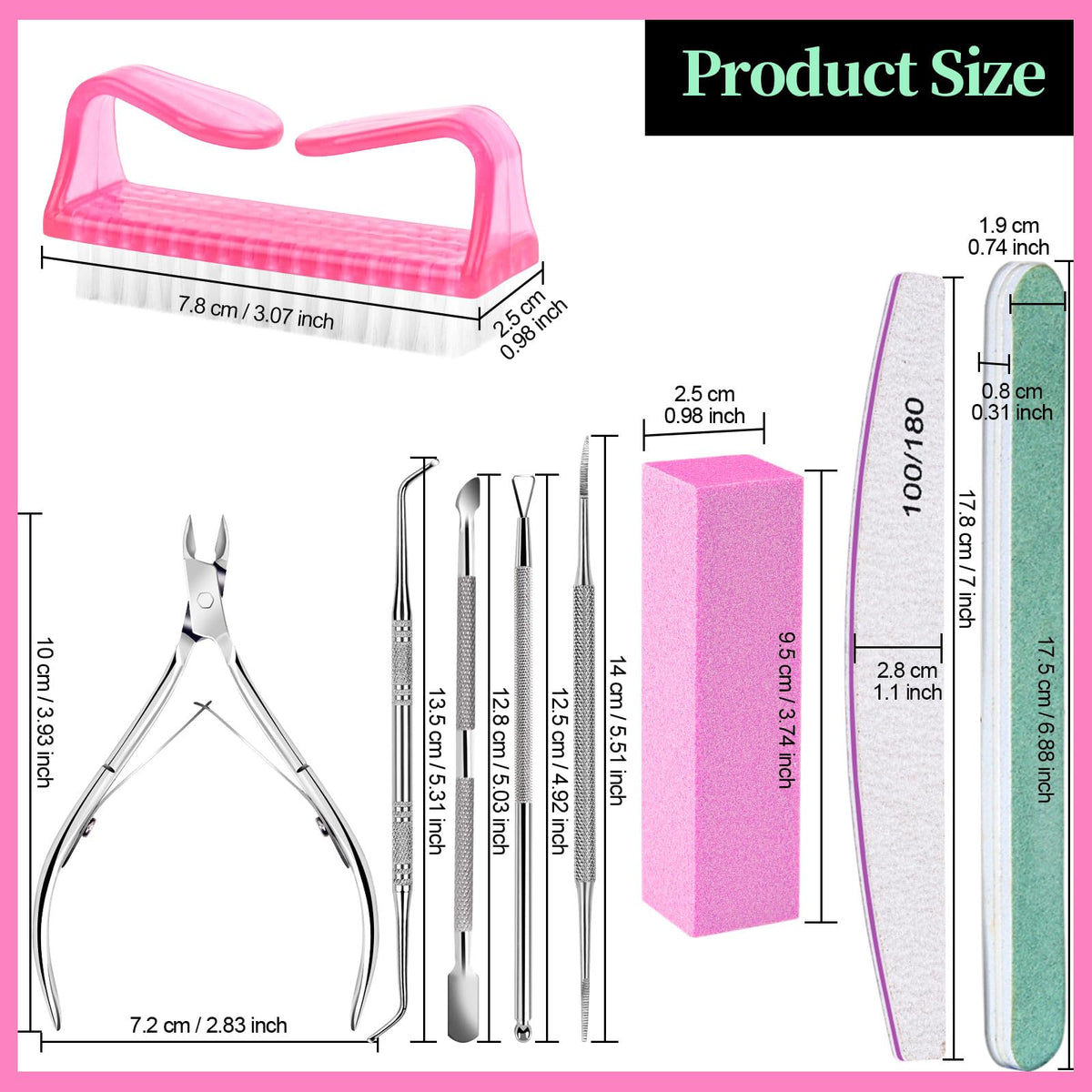 Fandamei Nail Care Kit packaging showing all included tools