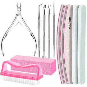 Fandamei Nail Care Kit with various tools including nail files and cuticle nippers