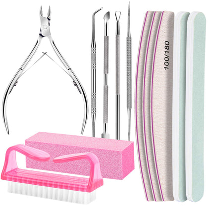 Fandamei Nail Care Kit with various tools including nail files and cuticle nippers