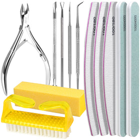 Fandamei Nail Care Set with tools and yellow nail buffer