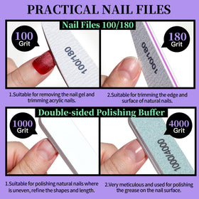 Fandamei nail files 100/180 grit in kit