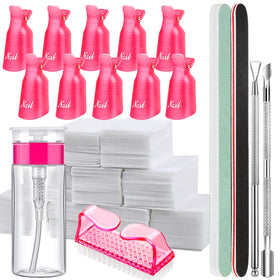 Fandamei Nail Polish Gel Remover Kit front view with 100ml remover bottle