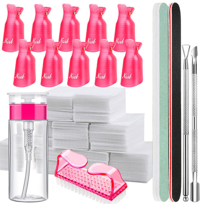 Fandamei Nail Polish Gel Remover Kit front view with 100ml remover bottle