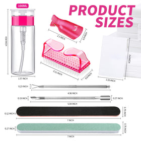 Fandamei Nail Polish Gel Remover Kit showing detailed components layout