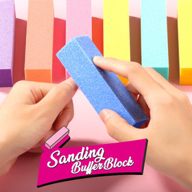 Fandamei Nail Polishing Buffer with green and white sides