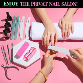 Fandamei pink nail brush included in the nail care kit
