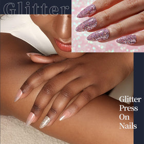 Fandamei Press on Nails French tip design close-up