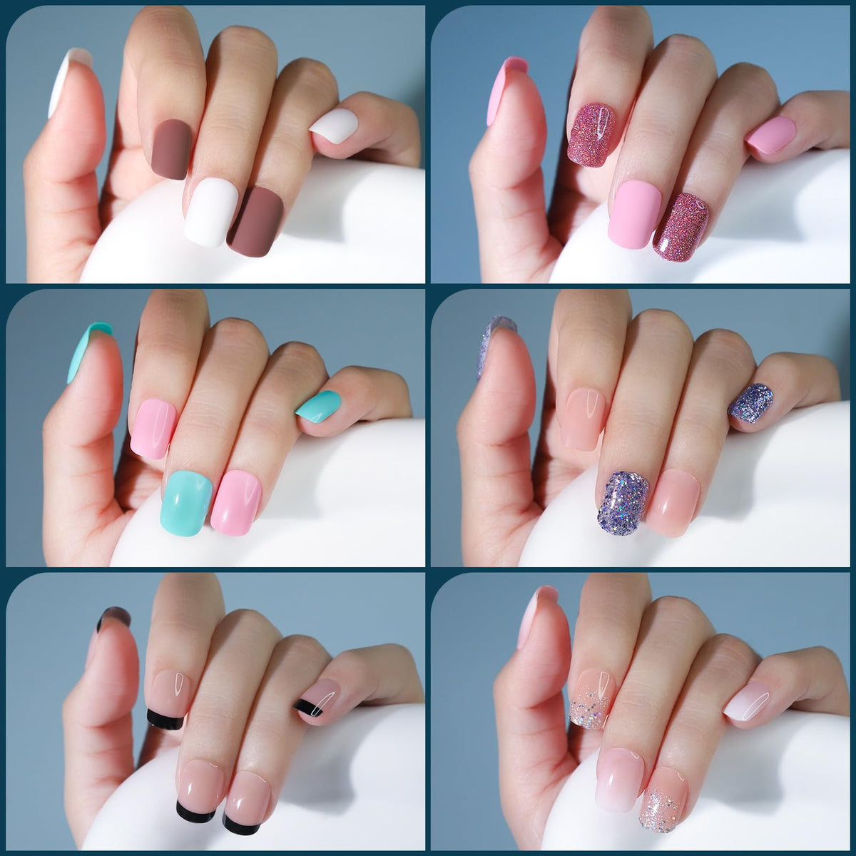 Fandamei Press on Nails lifestyle scene with applied nails