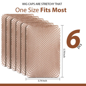 Fandamei Wig Cap 6PCS packaging showing all caps