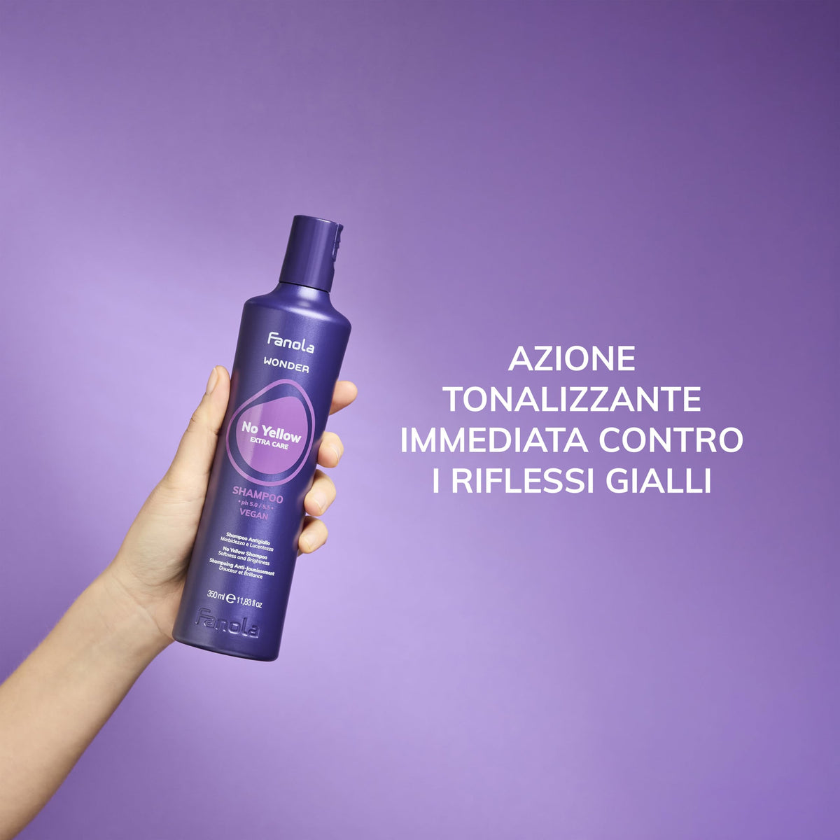 Fanola No Yellow Purple Shampoo 11.8 oz side view