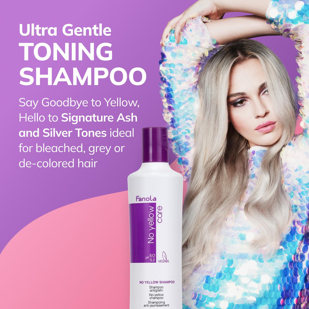 Fanola No Yellow Purple Shampoo 33.8 oz back view