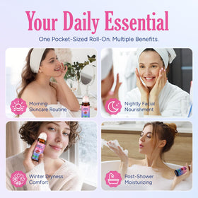 FANSHI Castor Oil Rose Quartz Roller Ball with natural ingredients