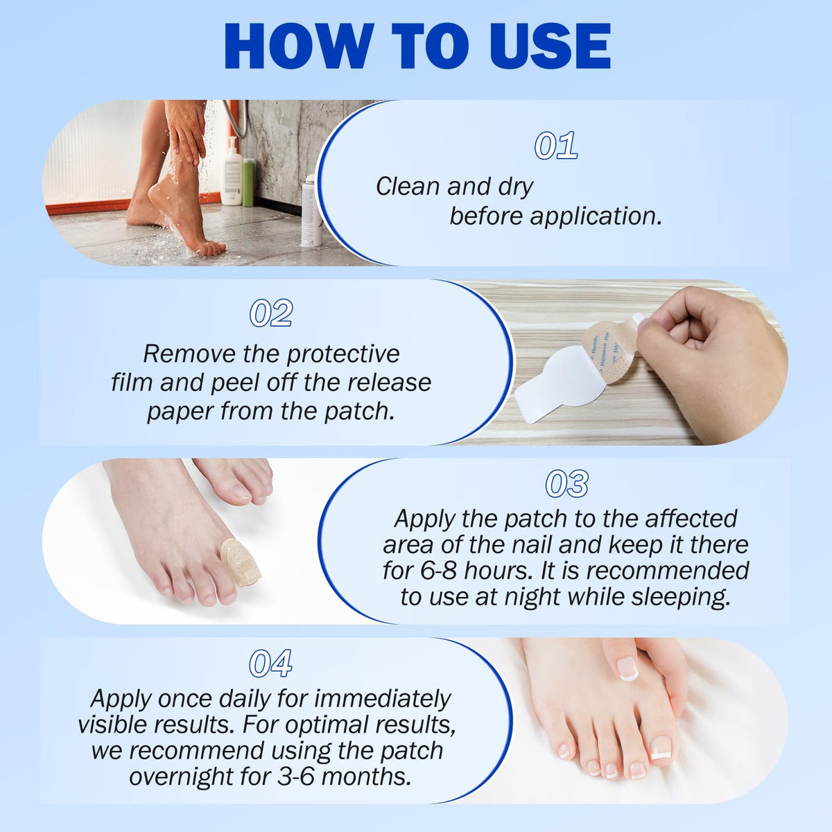 FANSHI Nail Patches 21 PCS used on toenails