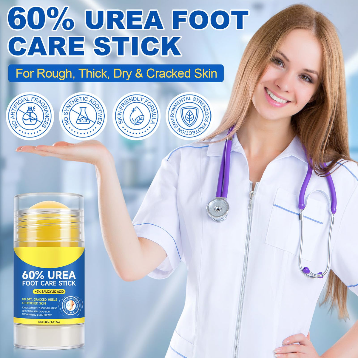 FANSHI Urea Stick 60% with a measuring tape for size context