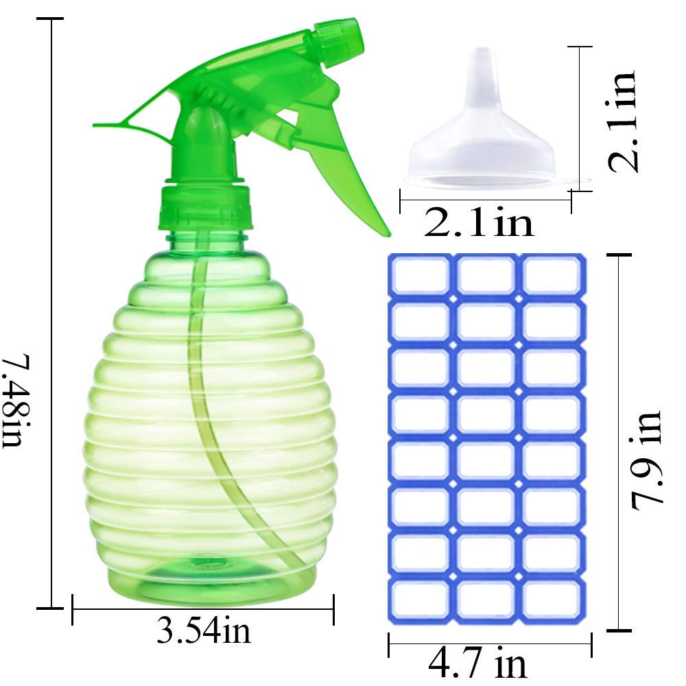 FANSTINOW Spray Bottles with funnel and labels