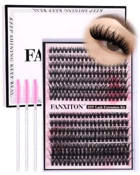 FANXITON DIY Lash Extension Kit 280 pcs with lash brushes