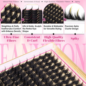 FANXITON Fairy Lash Clusters in packaging