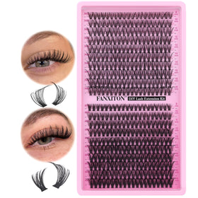 FANXITON Lash Clusters 30D/40D front view with various lengths