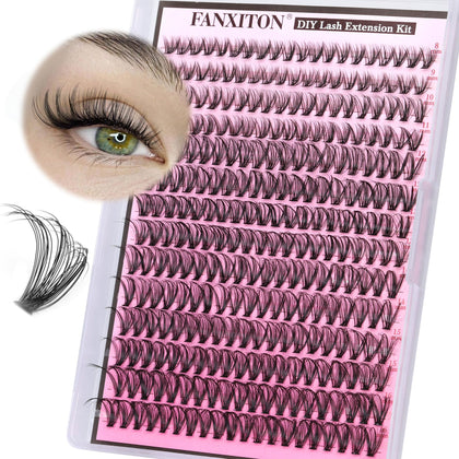 FANXITON Lash Clusters 30D D Curl 8-16mm front view