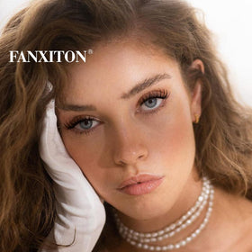 FANXITON Lash Clusters application with lash tweezers