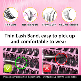FANXITON Lash Clusters application with tweezers