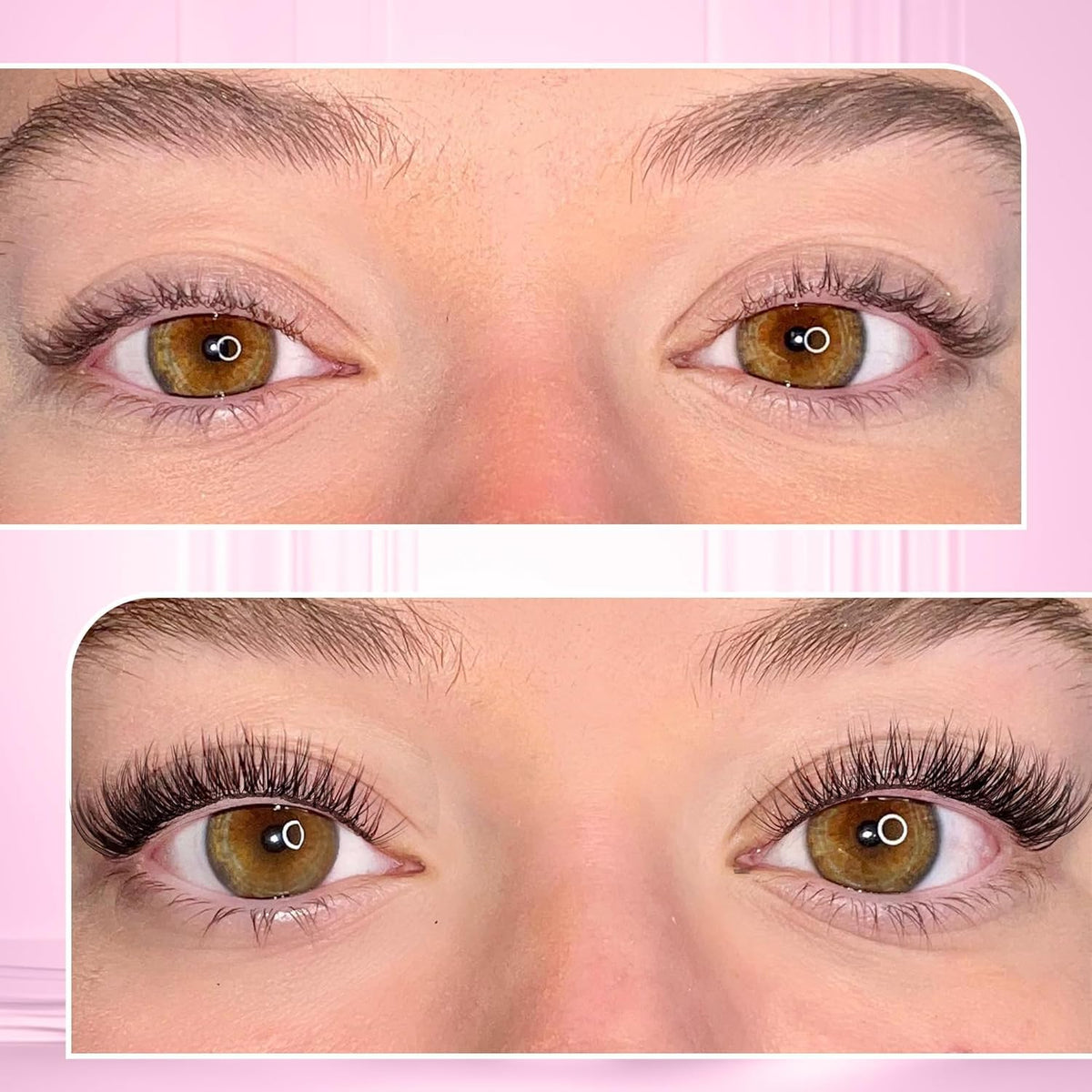 FANXITON lash clusters displayed in various lengths