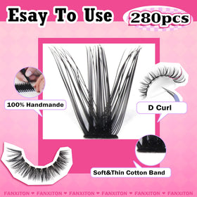 FANXITON lash clusters in natural light