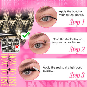 FANXITON lash clusters in use at a wedding