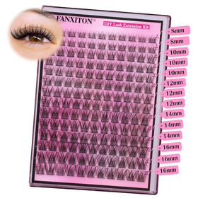 FANXITON lash clusters in various lengths from 8 to 16mm