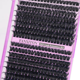 FANXITON Lash Clusters Kit 80D/100D cluster lashes in use