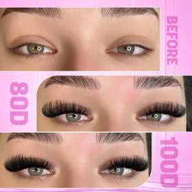 FANXITON Lash Clusters Kit 80D/100D different lash lengths