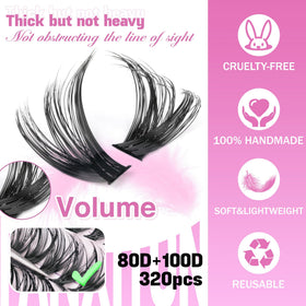 FANXITON Lash Clusters Kit 80D/100D eyelash tweezers