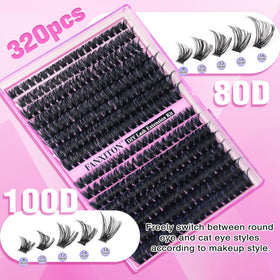 FANXITON Lash Clusters Kit 80D/100D lash bond and seal