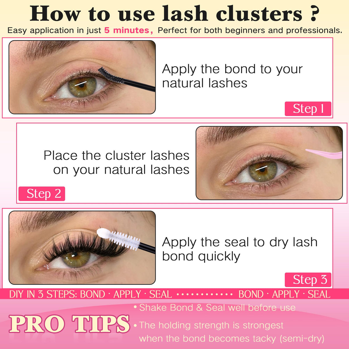 FANXITON lash clusters kit contents overview