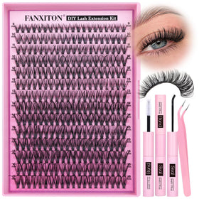 FANXITON Lash Clusters Kit with 280 pcs and accessories