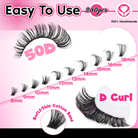 FANXITON Lash Clusters mixed lengths 8-18mm
