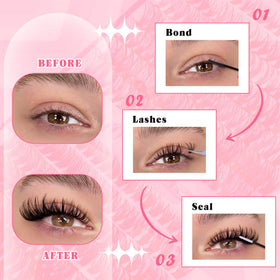 FANXITON lash clusters showing matte finish