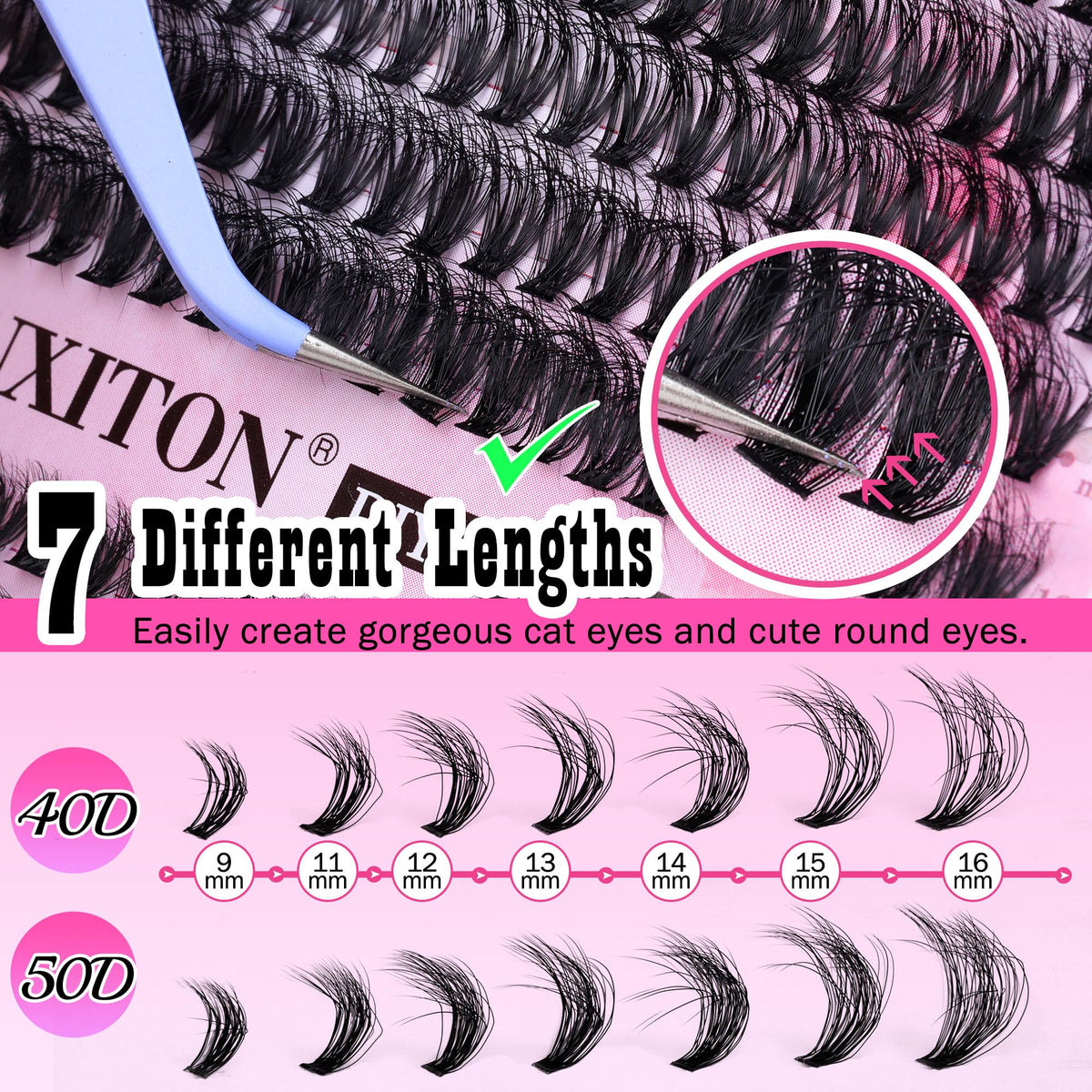 FANXITON lash tweezers and bond seal included in kit