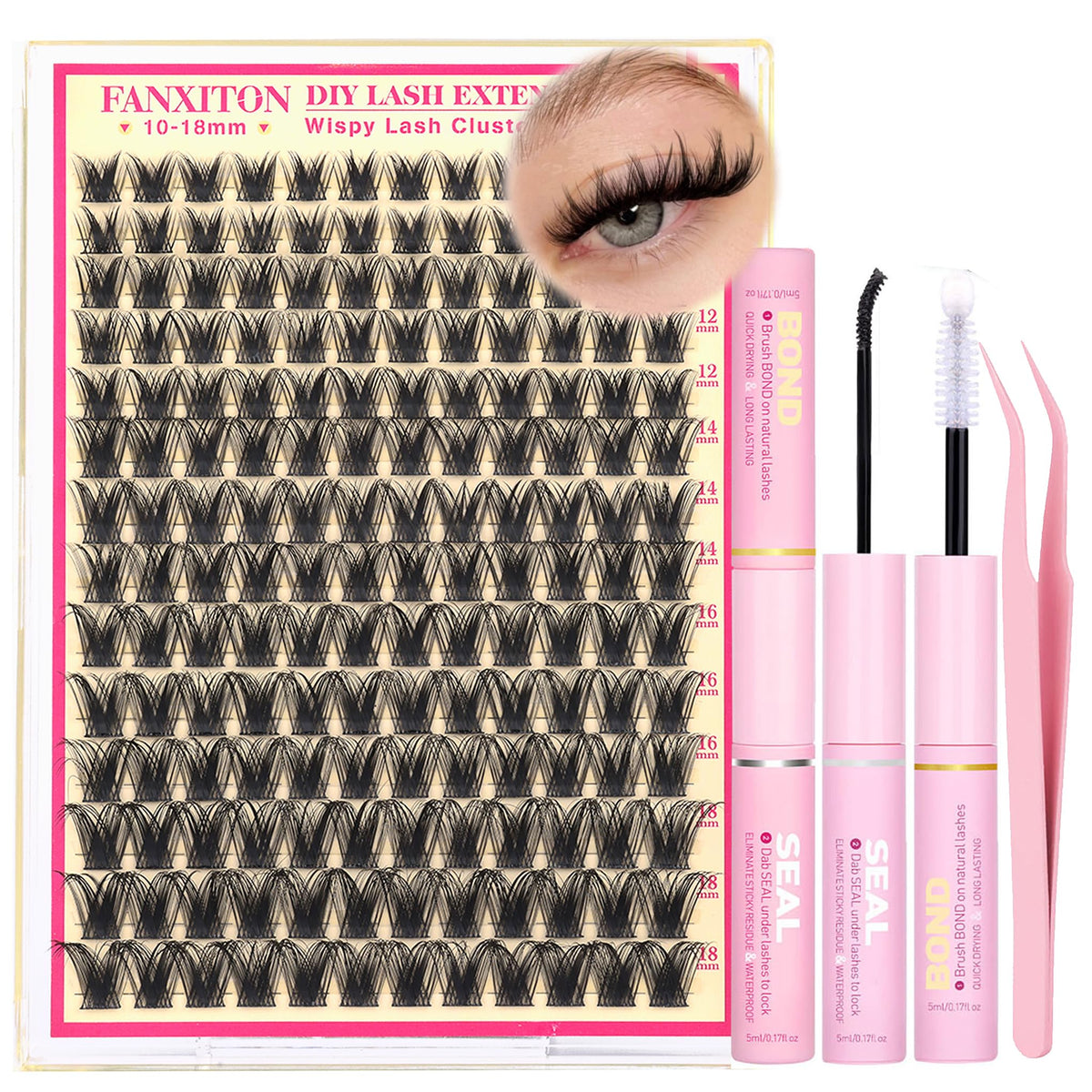FANXITON Manga Anime Lash Clusters Kit packaging front view