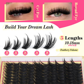 FANXITON Manga Volume Lash Clusters different lengths displayed