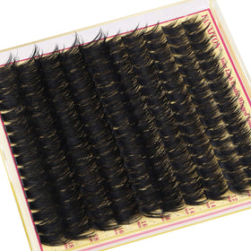 FANXITON Manga Volume Lash Clusters in use during makeup application
