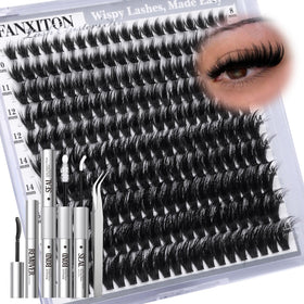 FANXITON Natural Spiky Lash Clusters Kit with packaging
